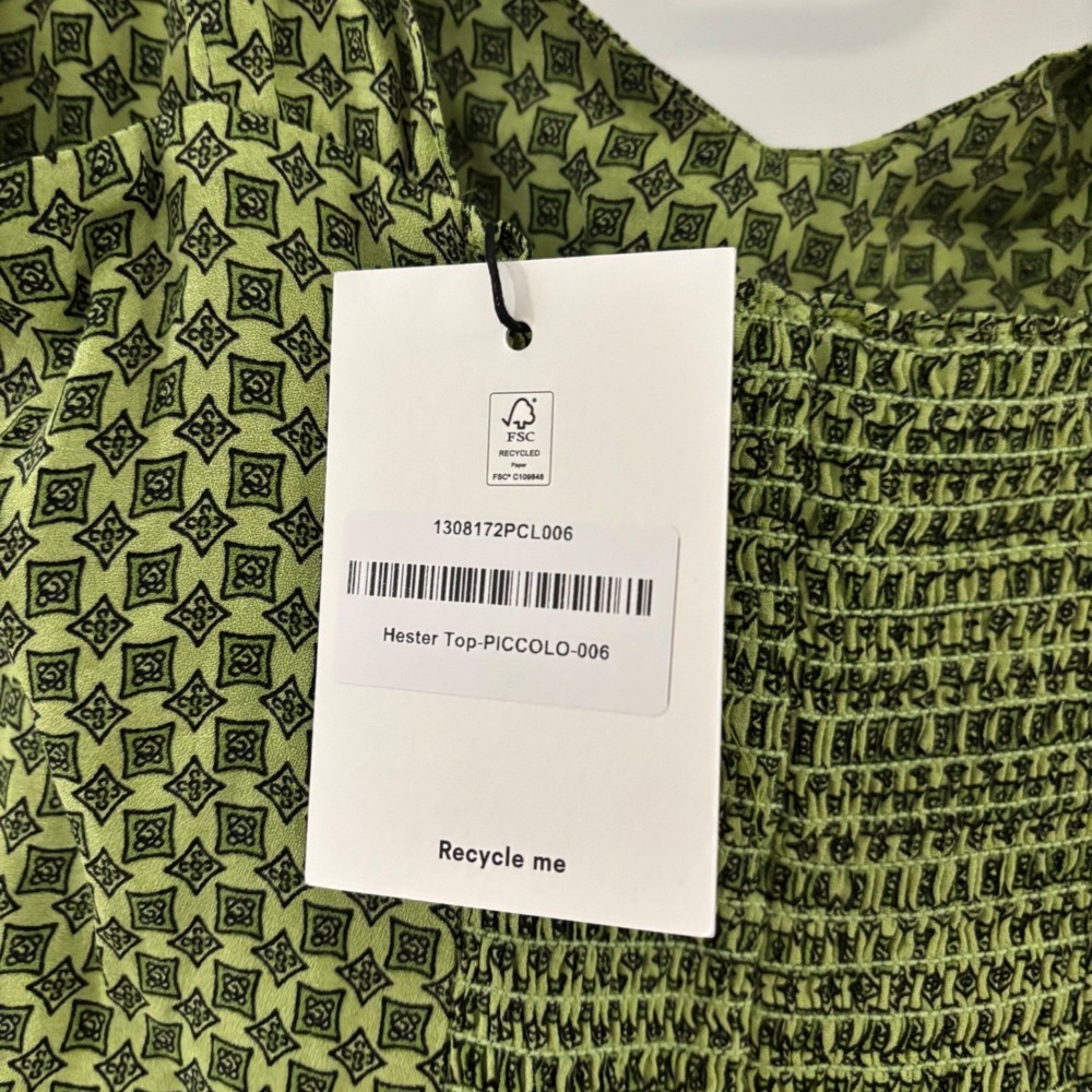 Reformation Olive Checkered Tank Top - Picture 5 of 5
